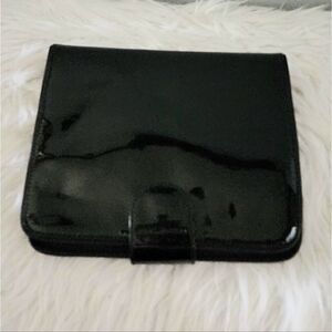 Marc Jacobs patent leather finish cosmetic bag makeup black